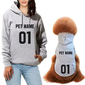 Изготовленная на заказ семейная Одежда для собак Толстовка с капюшоном для собак и владельцев одежды для владельцев и домашних животных