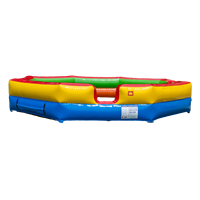 Terrain de jeu gonflable octogonal portable pour enfants avec porte d'entrée pour fêtes en extérieur et location
