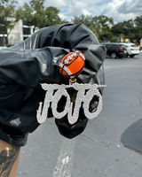 Personnalisé Glacé Hiphop Lettre Motif Logo Nom Pendentif 100% Passé Diamant Testeur S925 Argent VVS Moissanite Charmes Pendentif