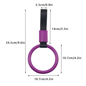1 unidad de asa circular JDM para muñeca con anillo de elevación de nailon, asa para coche con anillo colgante, accesorios para coche - Product Image 2