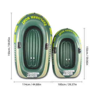 WAS-KY001 Luar Ruangan Petualangan Air Memancing Pvc Menebal Tiup Dua Orang Kano Karet Dayung Air Rafting Perahu Kayak
