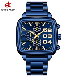 Luxury Men's Quartz Wristwatch <b>Square</b> Dial Business Chronograph Luminous Hour Calendar Stainless Steel Band Custom Watch - Product Image 5