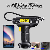 Compresseur d'air portable 12V mini 2025 en ABS pour pneus de voiture avec lumière LED et moniteur de pression des pneus