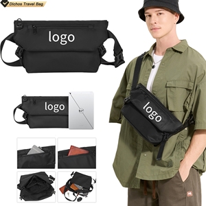 Tas Selempang Pria DICHOS, <span class=keywords><strong>Anti</strong></span> Air, Bahan Oxford, Cocok untuk Kerja, Bersepeda, dan Olahraga Luar Ruangan, Dilengkapi Rantai - Product Image 1