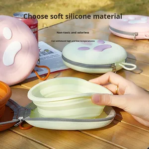 Ciotola portatile per esterno per cani e gatti in Silicone Anti-punta eco forniture per animali domestici per cibo e acqua - Product Image 5