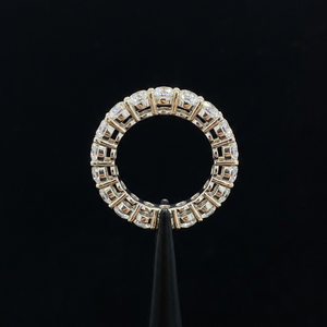 Bague d'éternité en diamant naturel 2,40 carats en or 14 carats avec diamants ronds de 3 mm, bague de fiançailles - Product Image 1