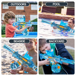 Voll automatisches Nachladen Große Kapazität Aufleuchten Elektrische Wasser pistole Schießen Spiel spielen UMP45 Leistungs starke Spritzpistole Kinder Outdoor-Spielzeug - Product Image 5