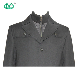 2024 automne/hiver couleur unie épaissi manteau étendu coupe-vent et résistant au froid hommes <span class=keywords><strong>anglais</strong></span> rétro laine manteau vêtements pour hommes - Product Image 3