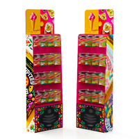 Support d'affichage commercial pliable et écologique en carton ondulé, portable, avec fonction rotative, pour usage alimentaire, personnalisable