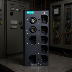 Commutateur Ethernet industriel non géré Moxa EDS-2008-EL-M-ST sur rail DIN à 8 ports avec connecteur SC/UPC 24V IEEE 802.3 - Product Image 3