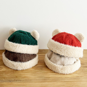 2023 hiver Doker casquette pour garçons mignons bébés drôle <span class=keywords><strong>Ski</strong></span> enfants chapeau d'hiver avec ours oreille chasseur Animal thème sans bord pour la scène sportive - Product Image 2
