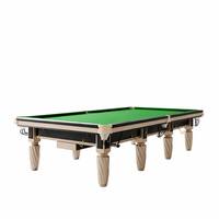 Table de billard professionnelle de luxe en bois massif avec plateau en ardoise de 12 pieds, 8 pieds, pour la maison, le club ou l'hôtel, avec tissu en laine verte