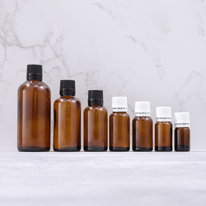 <span class=keywords><strong>Bouteille</strong></span> d'huile essentielle colorée de 5 à 100 ml avec grand couvercle, flacon en verre pour solution d'essence, flacon cosmétique marron de 15 ml séparé - Product Image 3