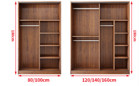Armario con Puertas Corredizas para el Hogar, Dormitorio Moderno y Sencillo, Gabinete de Almacenamiento Económico de Madera Maciza para Familias Pequeñas