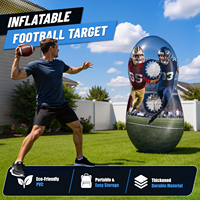 Cible de lancer de football gonflable personnalisée, jeu de lancer à 2 trous pour pelouse, jardin, fête, sport
