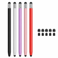Stylet passif sensible à double pointe en caoutchouc, compatible avec les écrans tactiles capacitifs universels pour téléphone et tablette, sans Bluetooth, pour le dessin