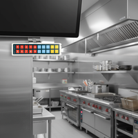 Clavier de bar de cuisine en acier thermolaqué, entièrement programmable, anti-poussière/étanche et résistant à l'huile, avec interface USB, modèle 2026