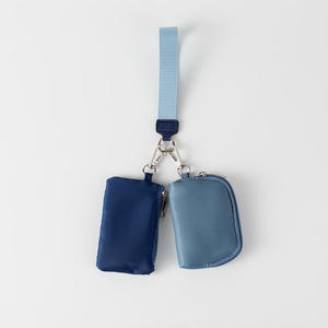 Borsa da Polso Sportiva Mini Portatile Impermeabile per Esterni, Set Due Pezzi Staccabile con Portachiavi, Portamonete in Nylon Tinta Unita con Cerniera - Product Image 2