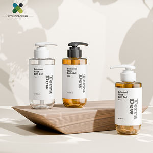 Flacone Vuoto da 300ml Personalizzato Ambra <span class=keywords><strong>per</strong></span> Shampoo con Pompa, Imballaggio Cosmetico <span class=keywords><strong>per</strong></span> Cura dei Capelli e Detergente Corpo, Dispenser Lozione - Product Image 3