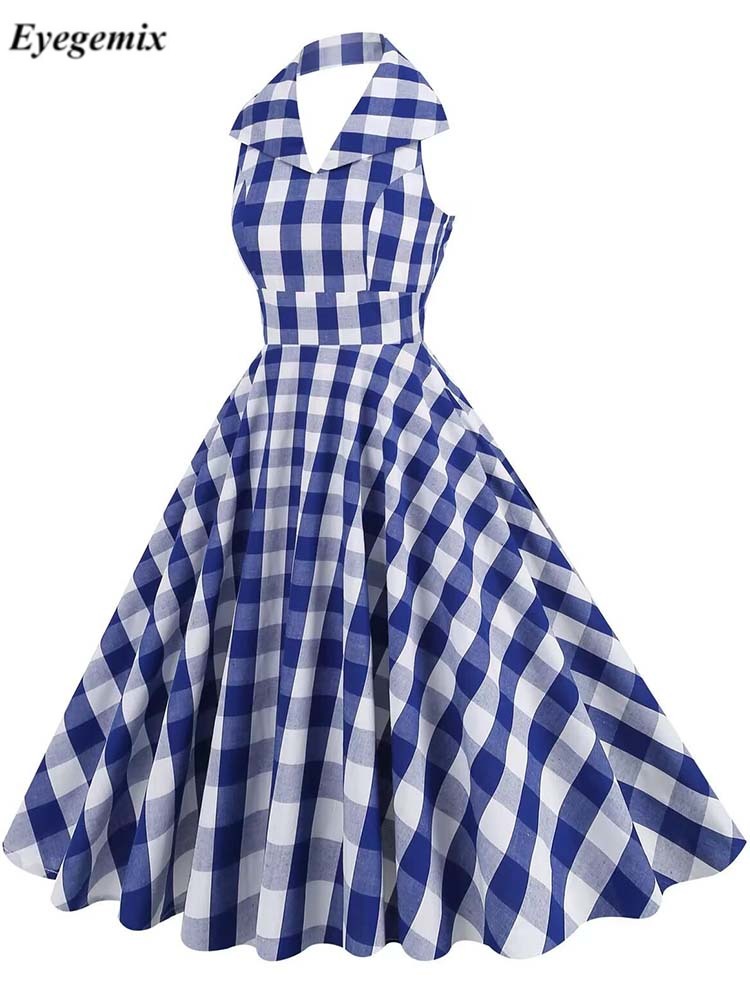 chinese dress ladies Twila Plaid Maxi Dress – Inherit Co main image 0