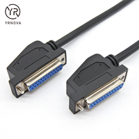 D-Sub Câble femelle à angle droit DB25 femelle Isolation en PVC Profil bas Application informatique Compatible DB44 Connecteur à angle droit