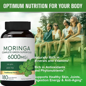 Ausreson Moringa Flat Tummy Tea Leaf Extract Cápsulas Suplemento Vegano Puro Orgánico Moringa Cápsulas - Product Image 3
