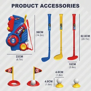 Ensemble de <span class=keywords><strong>club</strong></span> de golf portable pour enfants avec 3 clubs pour la pratique intérieure et extérieure de l'arrière-cour et le divertissement sportif familial et le cadeau de vacances - Product Image 5