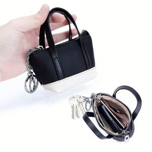Lychee Texture <b>Mini</b> Handbag Coin Purse, Cute Leather Key Pouch for <b>Lipstick</b> & Keys - Product Image 1