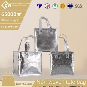 Aluminized Eco-friendly Waterproof Non-woven Grass Insulation <b>Bag</b> Large Capacity Takeaway Milk Tea <b>Ice</b> <b>Bag</b> Baking <b>Bags</b> - Product Image 4