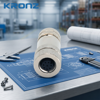 Connecteur circulaire KRONZ M12, prise femelle pour montage sur câble, capteur IP67, connecteur M12 5 broches, étanche IP67, connecteur d'assemblage