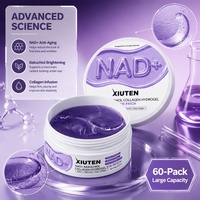 Masque Hydrogel Anti-Poches à la Caféine et au Bakuchiol, Marque Privée, avec Collagène et NAD+, Patchs pour le Contour des Yeux