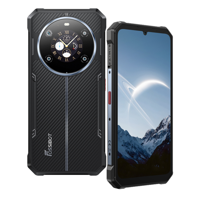 Fossibot Android 15.0 Mobile Phone 10600mAh Battery and Innovative Dual Display With Rugged Grade IP68/69K and 50MP AI Camera