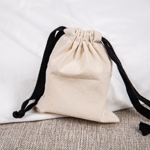 Pochette cadeau pour bijoux <span class=keywords><strong>en</strong></span> coton biologique et lin, biodégradable et recyclable, avec cordon de serrage - Product Image 2