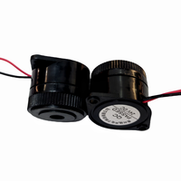FSD-2910 Zumbador de 12V 24V, 30MM de Diámetro, 24.5MM de Altura, Zumbador Piezoeléctrico de 100dB, Sonido Intermitente, Tipo Activo, DC 3500Hz, con Cable