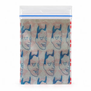 Bolsa Transparente Mini Ziplock de LDPE con Estampado de Cabeza de Diablo Azul - Product Image 1