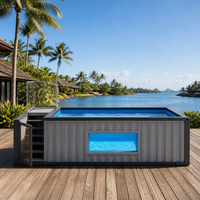Maßgefertigter Glasfaser-Versandcontainer-Swimmingpool 40ft Outdoor-Einbaupool für Villa, Resort und Gewerbe