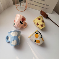 Hotselling nieuwe handgemaakte schattige keramische koffiemokken met aangepaste logo, KOREAANS porseleinen melktheekopje, keramische mok als cadeau