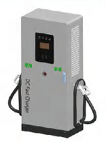 Station de recharge pour véhicules électriques CC au sol de 30 kW avec double pistolet CCS1 CCS2 CHAdeMO, chargeur rapide pour usage commercial