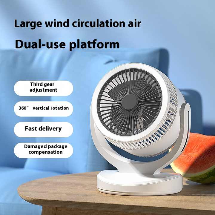 Ventilator portabil personalizat, alimentat prin USB si solar, ventilator de circulatie a aerului de acasa, cu lumina de noapte, rotativ, pentru uz la birou, mic si personalizabil