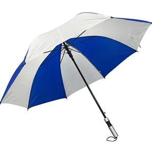 Factory Custom Promotional Golf Umbrella With Logo Printing Advertising Fiberglass Windproof Auto Open Golf Umbrella