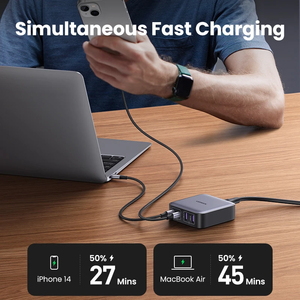 อะแดปเตอร์ชาร์จเร็ว 65W USB C Nexode 4 พอร์ต GaN สำหรับโทรศัพท์มือถือ แล็ปท็อป รุ่น CD327 ชาร์จเร็ว - Product Image 3