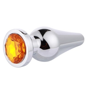 Women toys butt plug with diamond <span class=keywords><strong>sex</strong></span> toys for women men metal anal plugs stainless steel fetish chastity adult products - Product Image 3