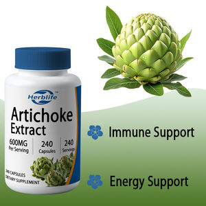 Extrait d'artichaut OEM/ODM 600 mg, 240 capsules végétariennes - Sans gluten, non OGM, complément alimentaire à base de plantes - Product Image 3