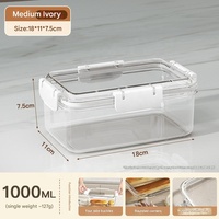 Ensemble de contenants alimentaires multifonctionnels en PP, boîtes à lunch transparentes scellées moulées par injection, écologiques pour la cuisine