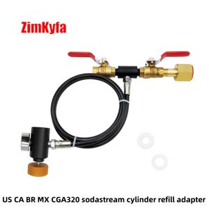 Adaptador de Cilindro para Recarga de CO2, Kit de Conexión para Estación de Llenado de Bebidas Carbonatadas, Manguera Negra de 36 Pulgadas, Válvula Doble con Manómetro - Product Image 3