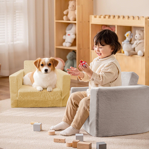 Vente chaude Design Moderne Sherpa Peluche Enfants Canapé-<span class=keywords><strong>lit</strong></span> Doux et Confortable Canapé pour Chambre Salon Utilisation pour Bébés Enfants - Product Image 6