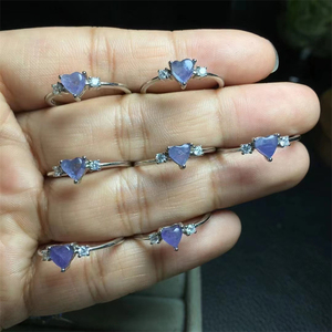 Toptan gümüş doğal kristal el sanatları Garnet akuamarin Peridot tanzgemstone taş yüzük hediye için - Product Image 2