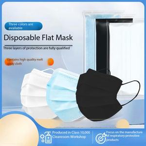 Masque facial jetable respirant 3 plis, lot de 10 pièces, en tissu non tissé Meltblown, respectueux des oreilles, anti-poussière, protection quotidienne, usage civil - Product Image 1