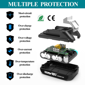 VICTPOWER 3.0Ah 18Volt <b>Battery</b> Replace for Mak18V Lithium Ion <b>Battery</b>, Compatible with mak18v Charger and Cordless Power Tools - Product Image 2