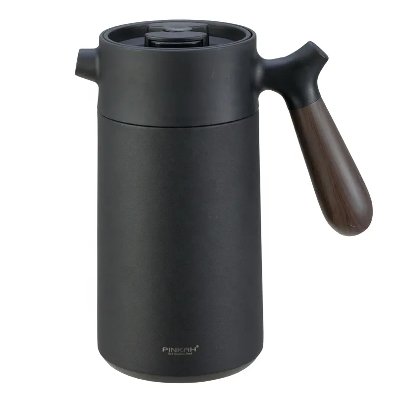 Pinkah Bpa Vrije Koffiepot Herbruikbaar 18/8 Roestvrij Staal 32 Ounce Thermische Franse Pers Thermos Koffiezetapparaat